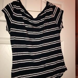Hollister navy blue stripes shirt